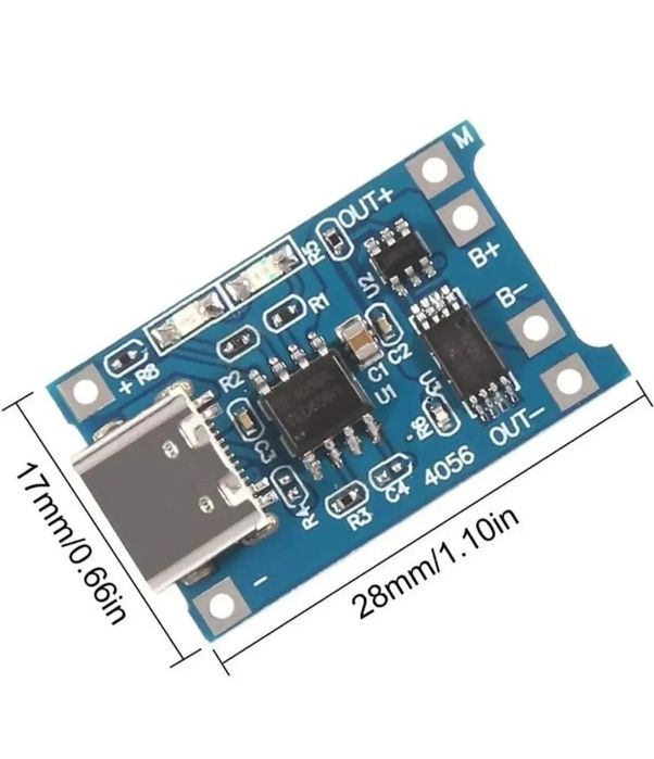 (10 шт.) Зарядный модуль TP4056 Type-C с функцией защиты аккумулятора.