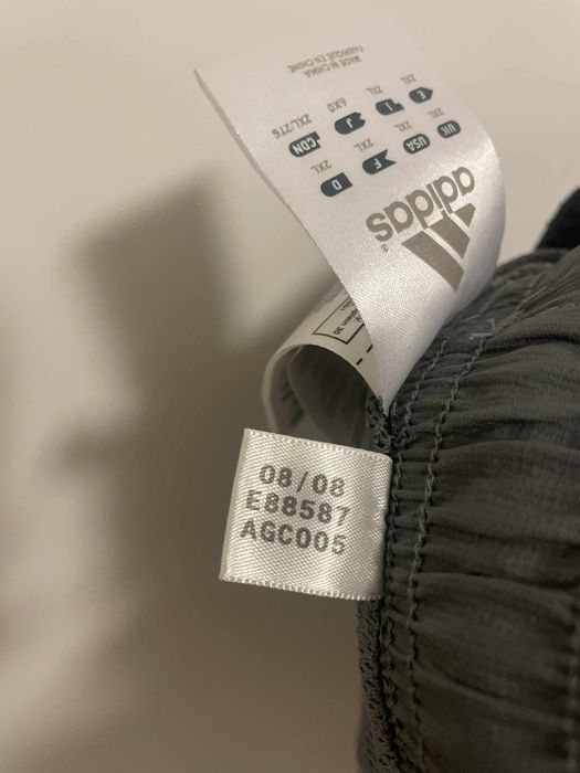 Szare męskie spodnie dresowe szelesty Adidas XXL