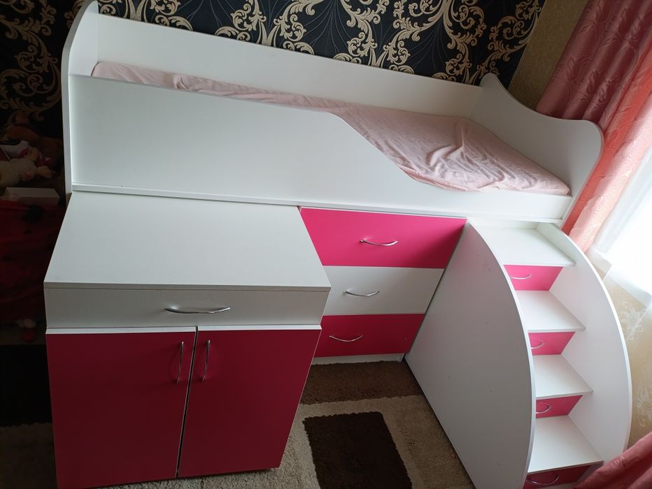 Ліжко чердак з матрацом