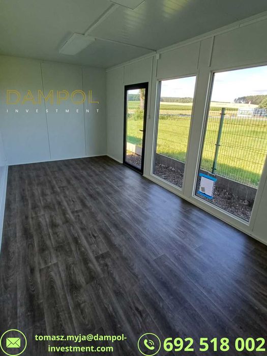Pawilon/ kontener  6x3 m – domek, biuro, gastronomia – gotowy od ręki