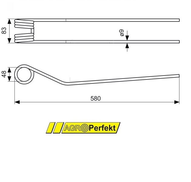 Ząb zgrabiarki pottinger Top 436.042