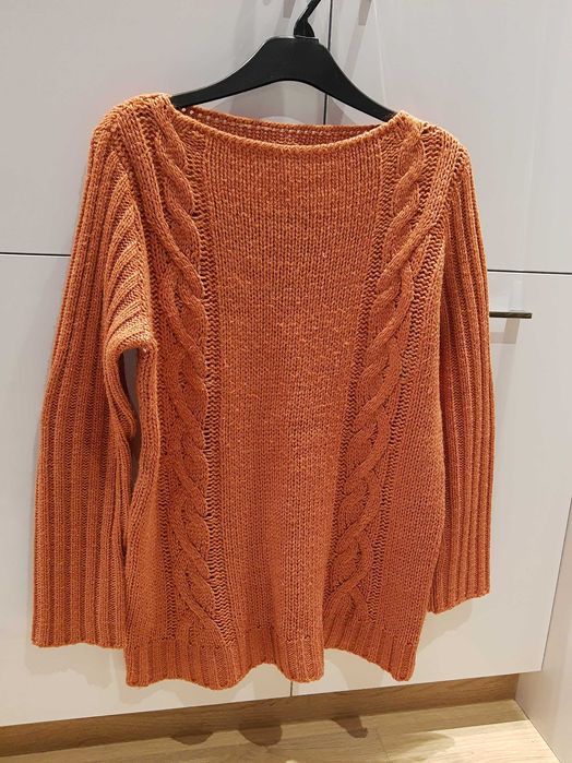 Sweter w kolorze cegły S/M