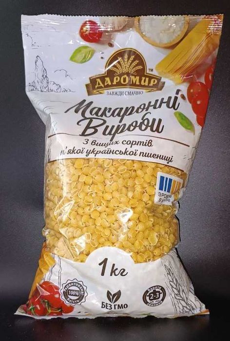 Макаронні вироби від виробника  ТМ "ДАРОМИР" ОПТ, РОЗДРІБ