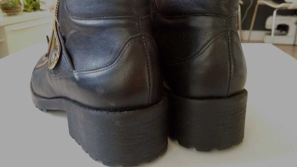 buty KAZAR czarne złote 38 ITALY skóra OKAZJA