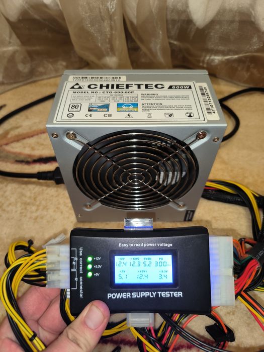 Chieftec A-80 600W (CTG-600-80P) Надійний блок живлення бж питания rx rtx gtx gaming oc