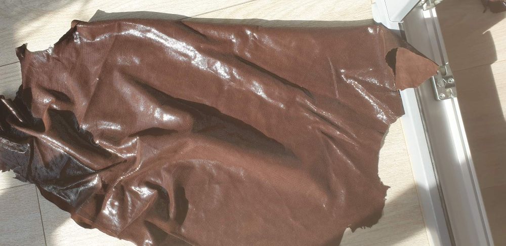 skóra naturalna licowa brązowa z połyskiem błam x 2 szt