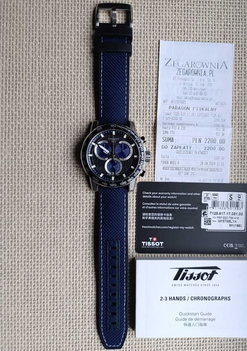 Zegarek Tissot Supersport Chrono (kupiony 28.08.2024) - stan b. dobry