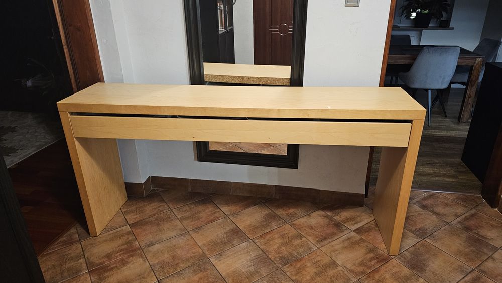 Toaletka konsola Ikea Malm jasne drewno