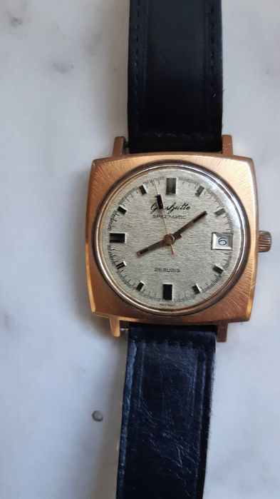 606500095 Pozłacany zegarek Glashutte