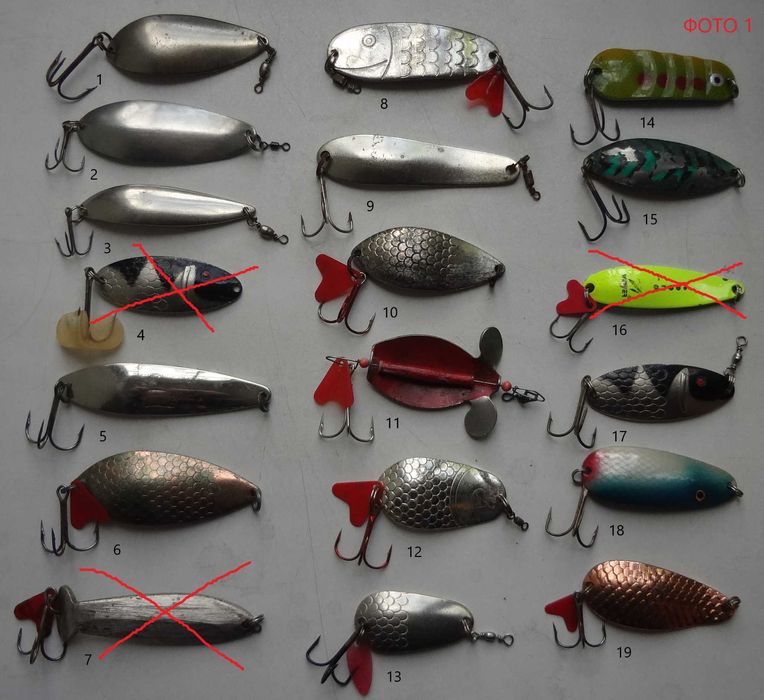 Блесна для рыбалки, много разных, в описании