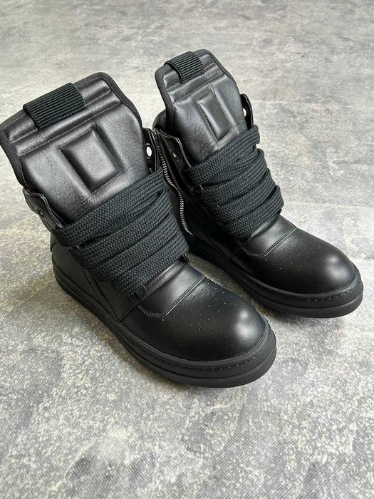 Rick Owens Geobasket Ramones jumbo laces чорні кеди archive кеды 43 41
