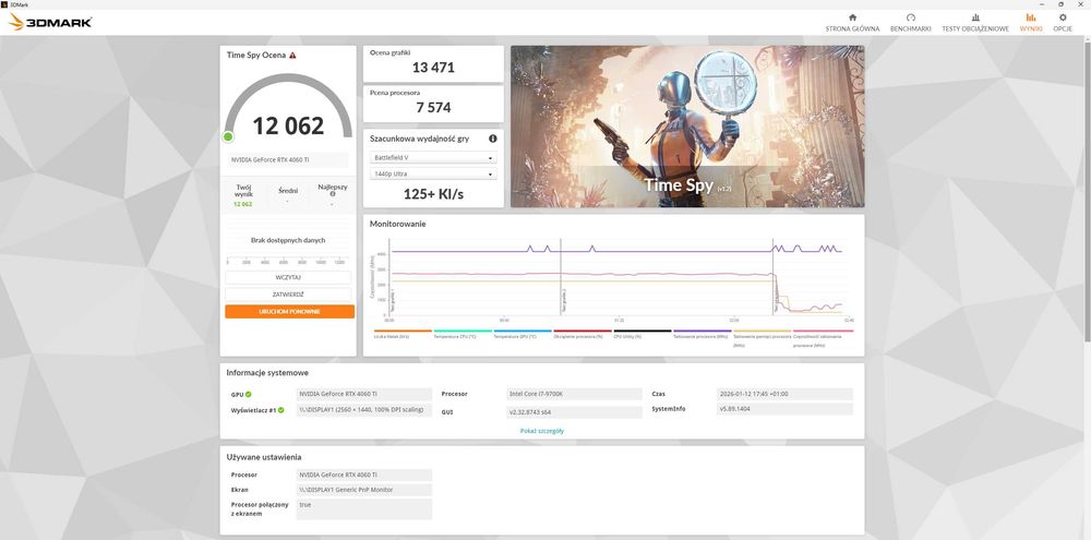PC RTX 4060 Ti 16GB |32GB RAM| i7-9700K| 3.2TB |MSI Infinite X, win 11