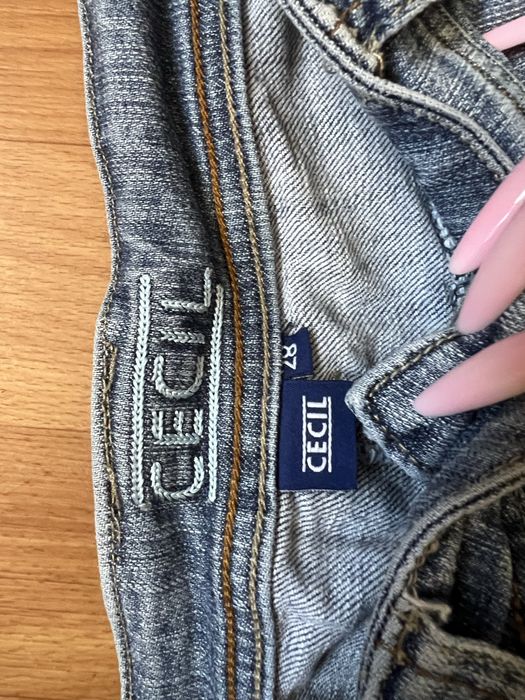 блакитні джинси кльош буткат y2k bootcut flare jeans light washed cecil