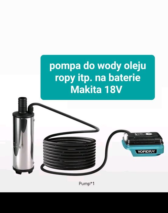 Pompa na baterie Makita Mocna Elektryczna Wodna Pompa Olejowa itp