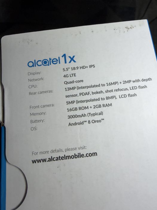 Telemóvel Alcatel 1X - novo
