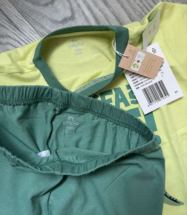 Дитячий літній костюм, піжама Chicco, розмір на 6 років (116 см). НОВИЙ.