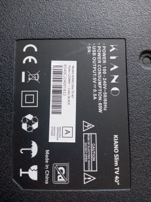 Telewizor Kiano slim tv 40 ks40cj24001832 zbita matryca