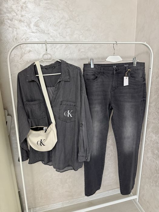 ЗНИЖКА! Calvin Klein L-2XL рубашка блузка біла футболка костюм гольф