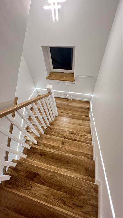 Schody na beton w 1 dzień debowe jesionowe stopnie nakladki