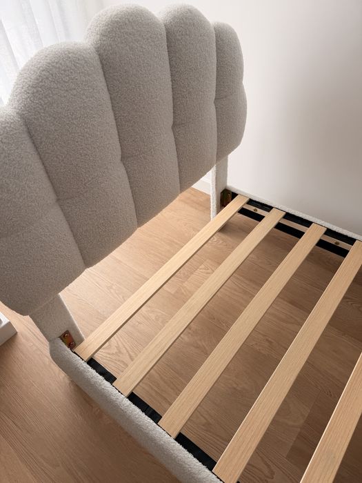 Cama criança nuvem com estrado e colchão viscoelastico 90x200cm