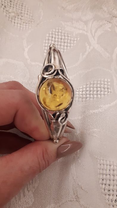 Bransoleta bangla z bursztynem