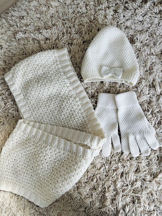H&M komplet komin, czapka, rękawiczki