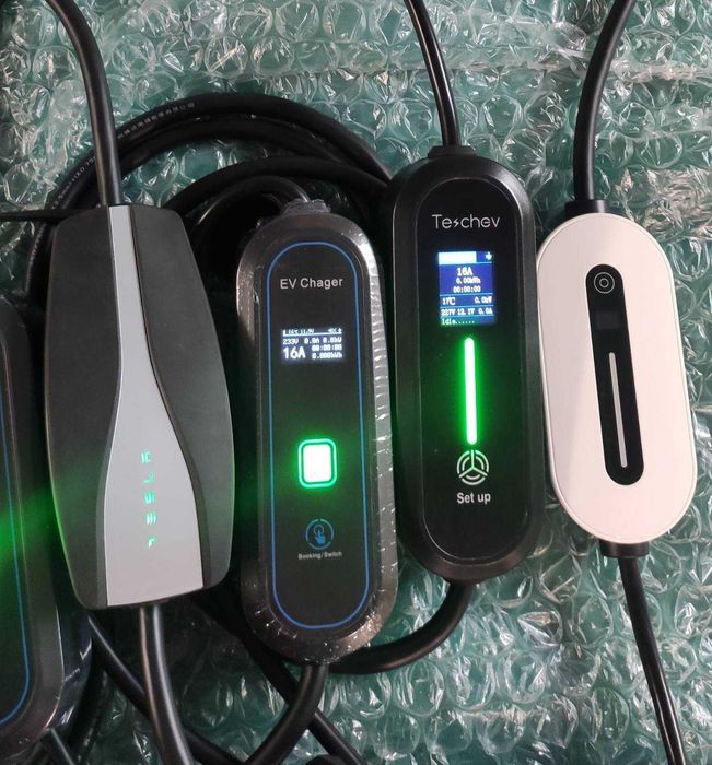 Зарядні пристрої для электромобілей T-1 T-2 GBT Tesla16а32а3.5-7-9.6kw