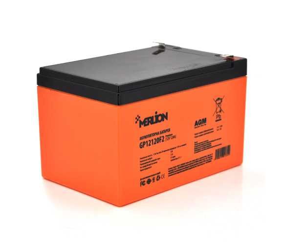 Аккумуляторная батарея MERLION AGM GP12120F2 PREMIUM 12 V 12 Ah Orange