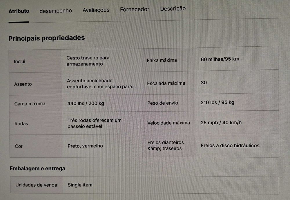 Scooter elétrico Trike  - Shansu 2000W