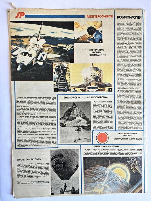 Skrzydlata Polska 51-52 / 1980 okładka - stewardesa LOT-u