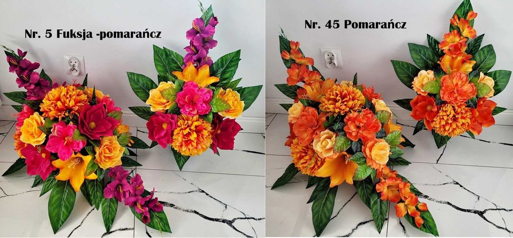 * Stroik na Grób Bukiet Cmentarz Komplet Wiązanka Chryzantema