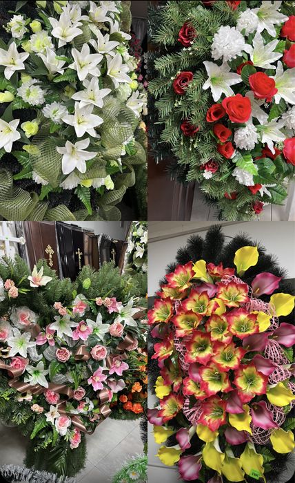 Вінок ритуальний, корзини , вінки ,ритуальна атрибутика