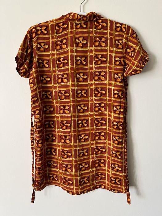 Blu di Blu damska hawajska koszula tunika wiskoza pomarańczowa S