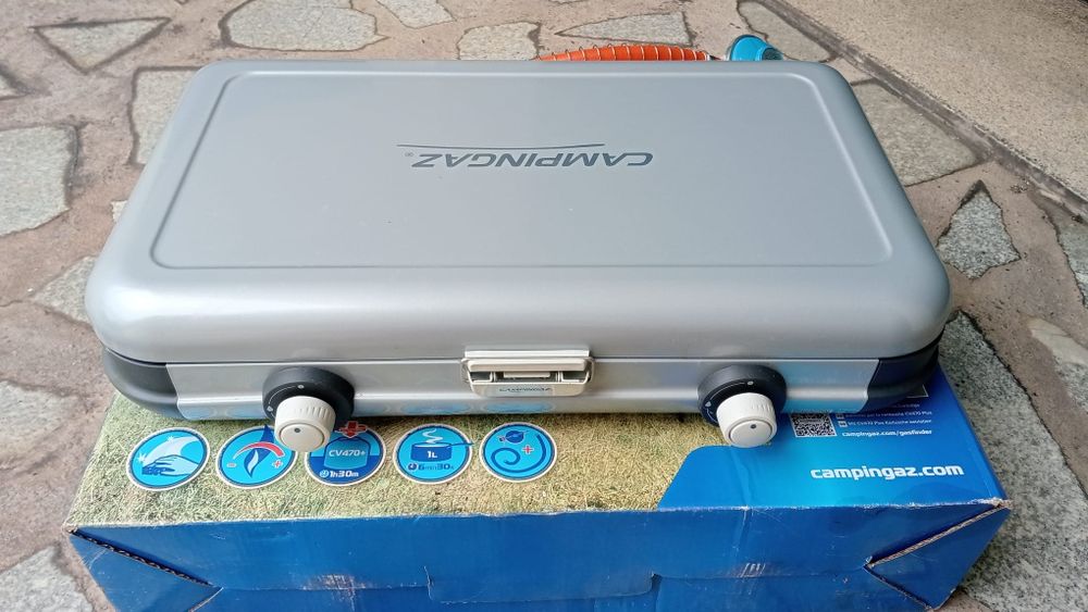 Fogareiro campismo com 2 bicos a gás Campingaz