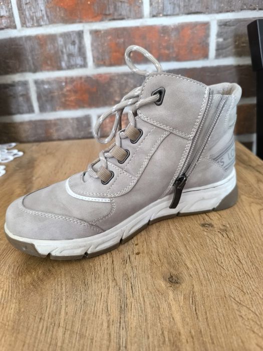 Buty skórzane zamszowe bama