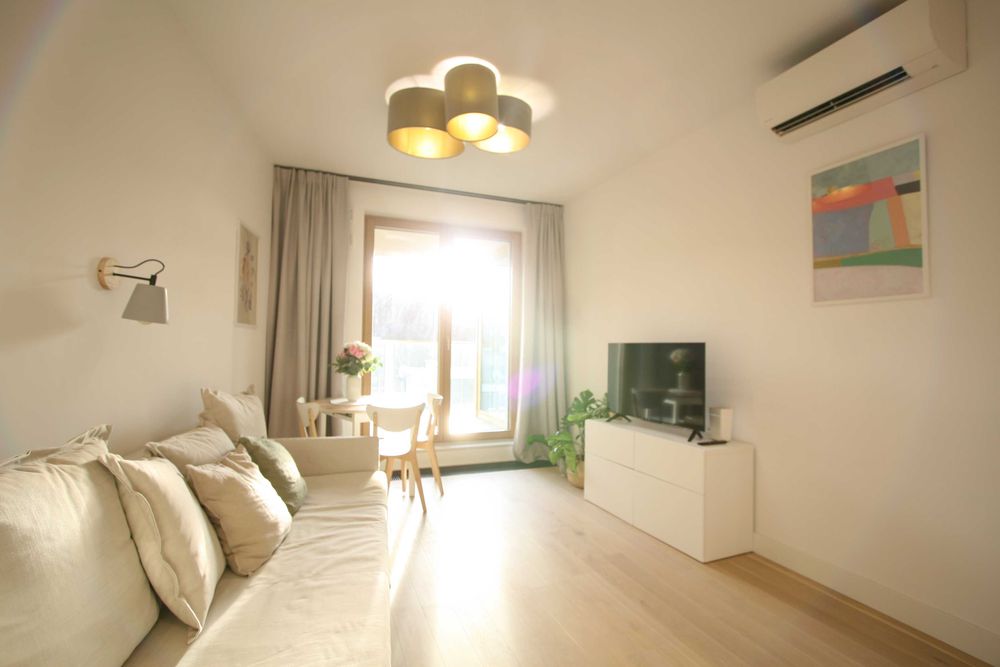 Luksusowe 2 pokoje z klimatyzacją | siłownia w budynku | Powiśle