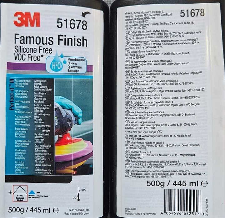 3M Pasta Polerska Femous Finish 0.5 kg x 2 = 1 kg
