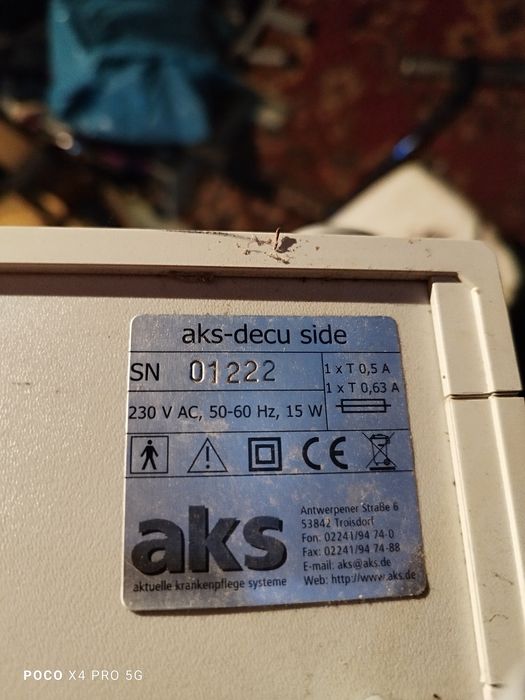 Pompa kompresor do materaca przeciwodleżynowego AKS Decu Side