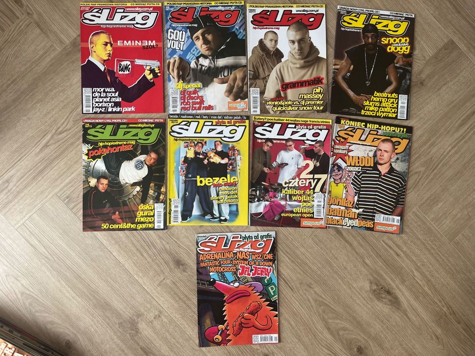 Magazyn hip-hop Ślizg, 33 numery z lat 2002-2005, bdb stan
