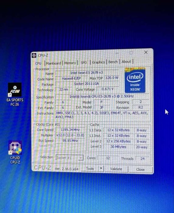 Потужний комплект X99+Xeon E5-2678v3 (12 ядер/24 потоки)+Zalman CNPS5X