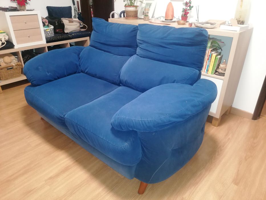 Conjunto 2 Sofás de 2 lugares - azul