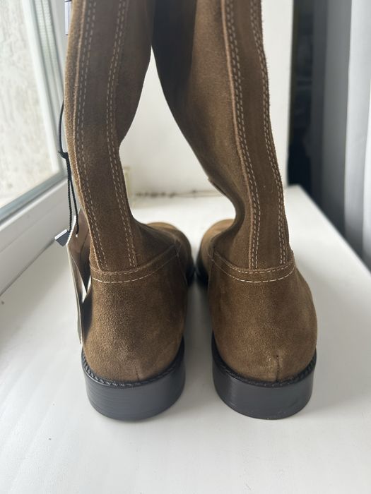 Черевики, чоботи Zara, замшеві, 39,5-40 розмір! НОВІ