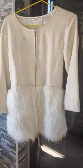 Sobretudo branco tamanho XS