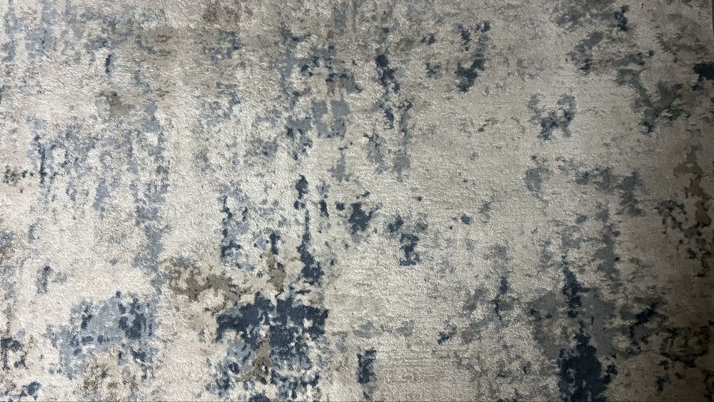 Carpete tapete de sala azul e cinza