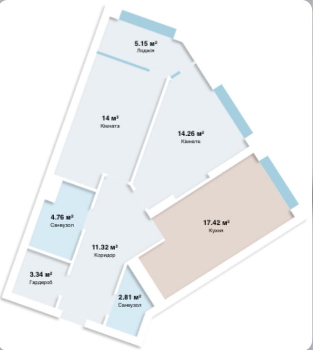 2-кімнатна квартира за адресою (площа 73,1 м²) - Atlanta.ua - фото 6