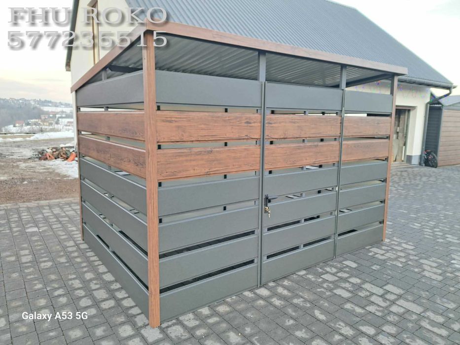 Wiata śmietnikowa 3x1,schowek ogrodowy,pomieszczenie gospodarcze domek