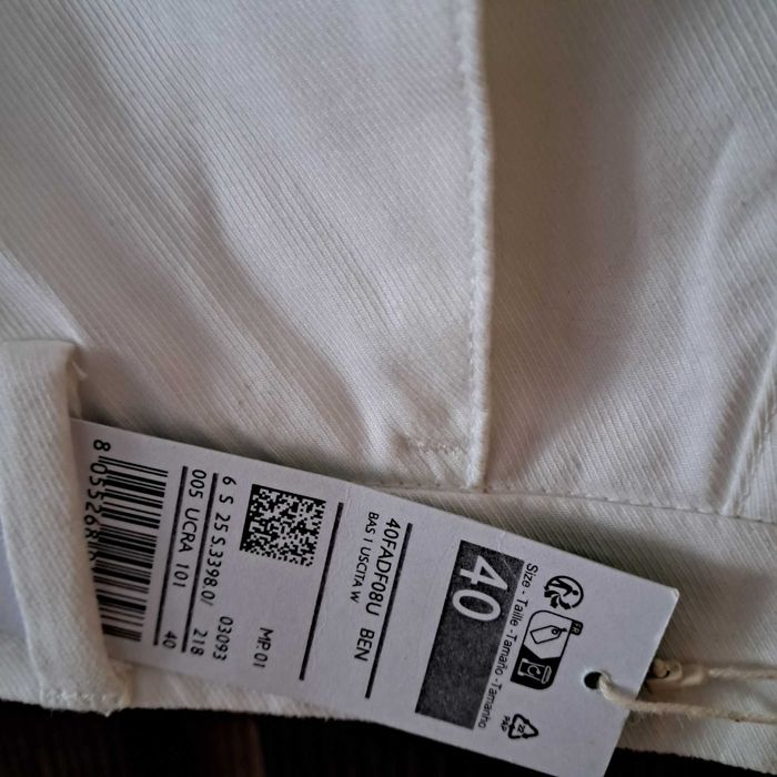 Жіночі штани білі нові United Colors of Benetton 40FADF08U-2B1 р 36 38