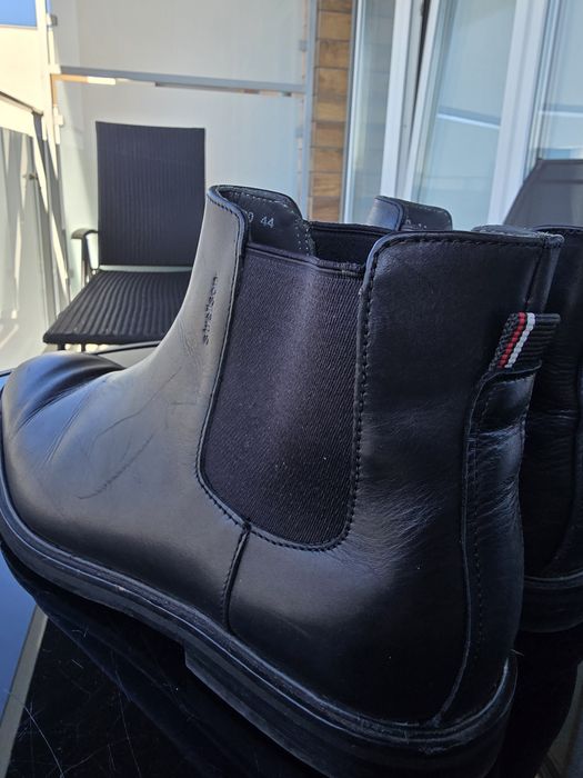 Super buty sztyblety męskie Strellson skórzane