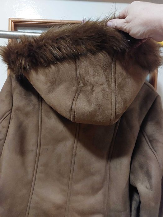 Kożuch damski z kapturem - Jelfs