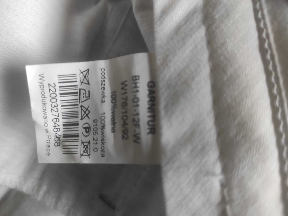 Spodnie garniturowe męskie W176/104/92 bawełna 100%